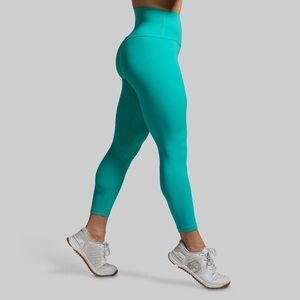 Born Primitive 7/8 High Rise Tight Gym Yoga Leggings Aqua Turquoise Blue Large